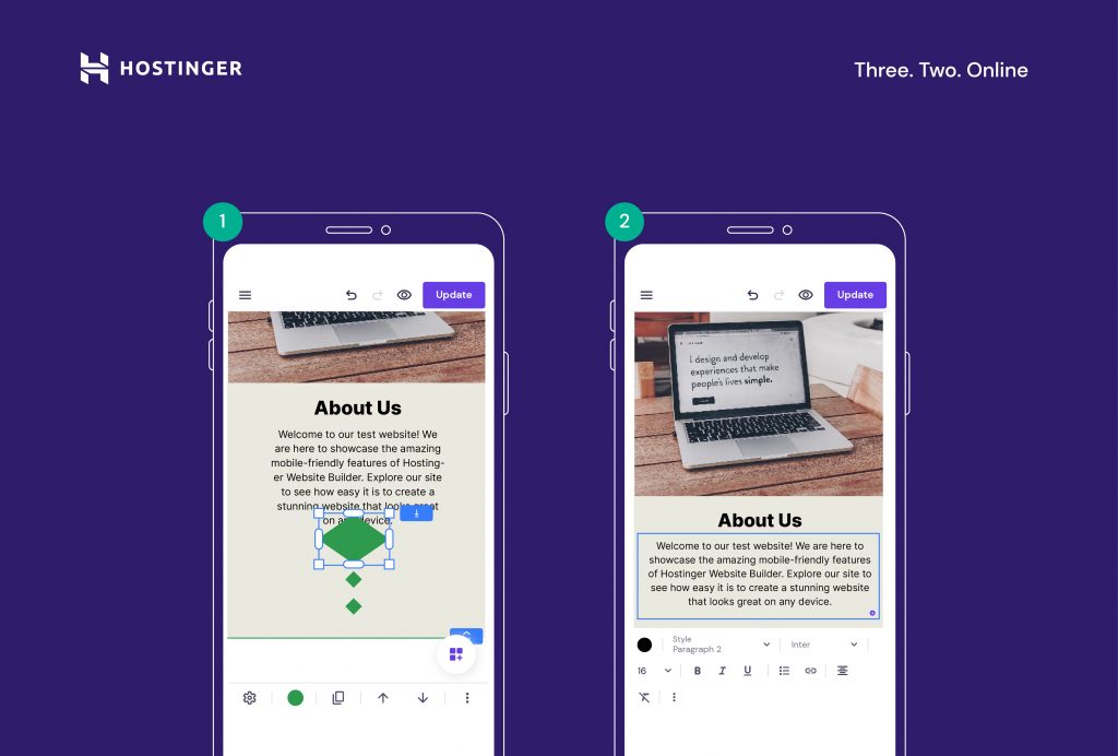 Infographic showing how to edit shapes and text in the editor