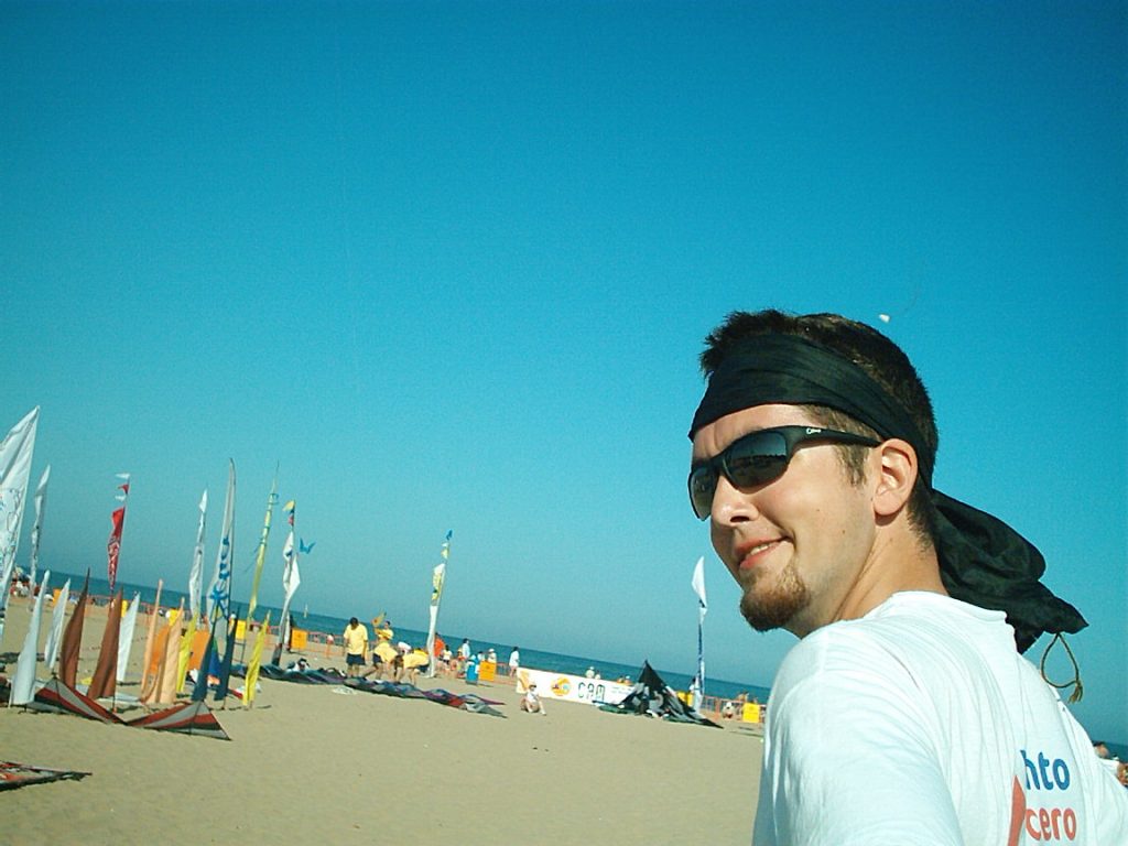 Nilo Velez during a kite event