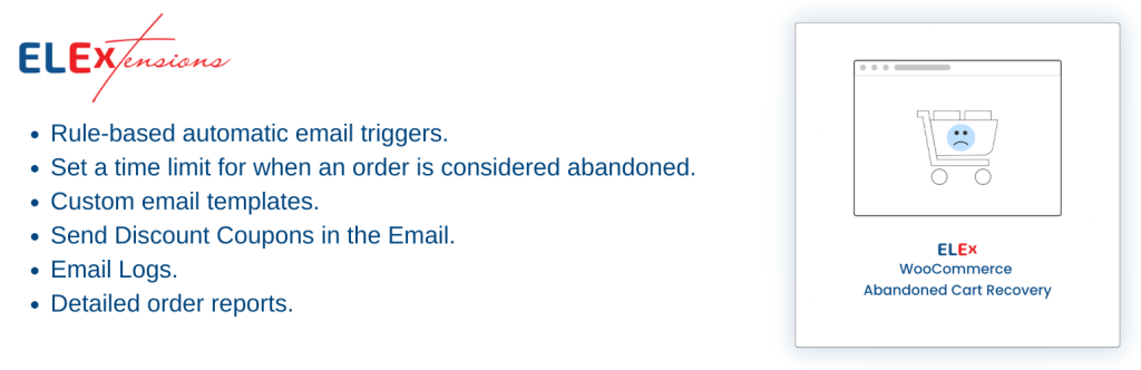 Elex WooCommerce Abandoned Cart Recovery plugin banner