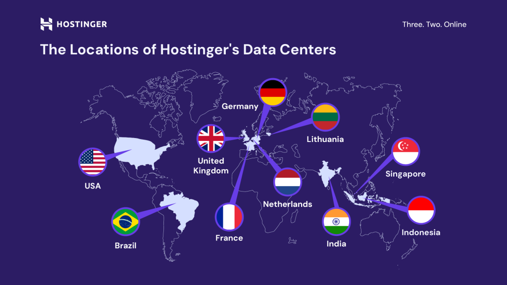 Hostinger's data center locations