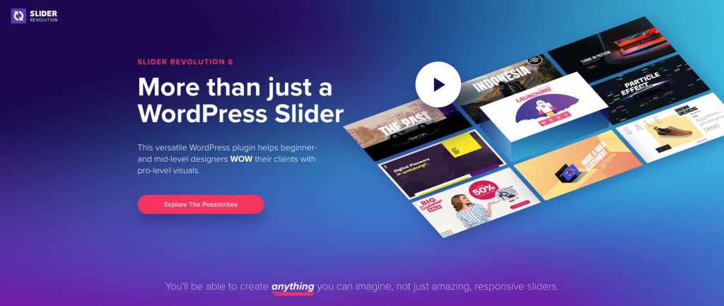 Slider Revolution plugin homepage