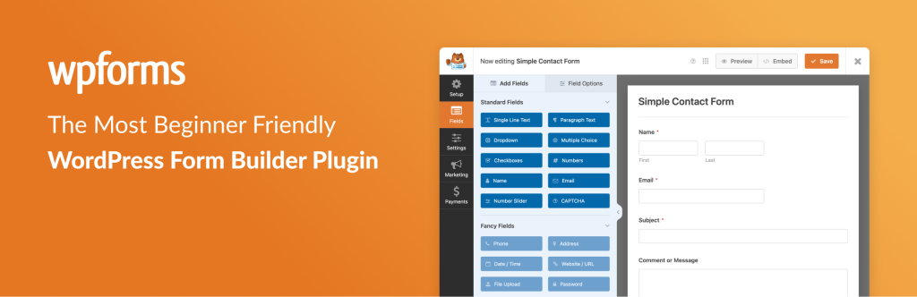 WPForms plugin banner