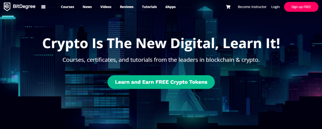 BitDegree website homepage