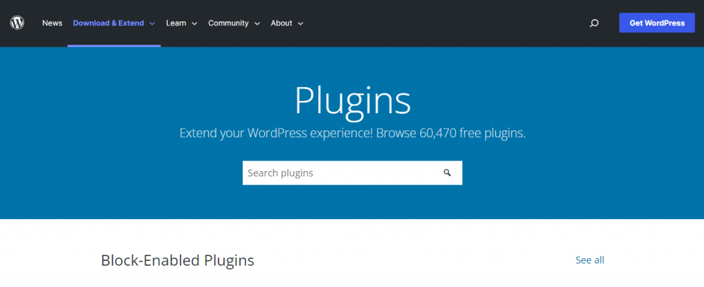 Official WordPress plugins directory